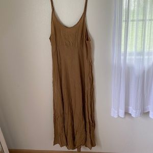 ACACIA Emmett Dress size XL Almond color in Tencel Rayon